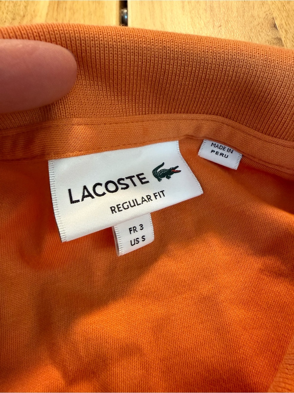 Lacoste Orange Regular Fit Polo Shirt with Crocodile Logo